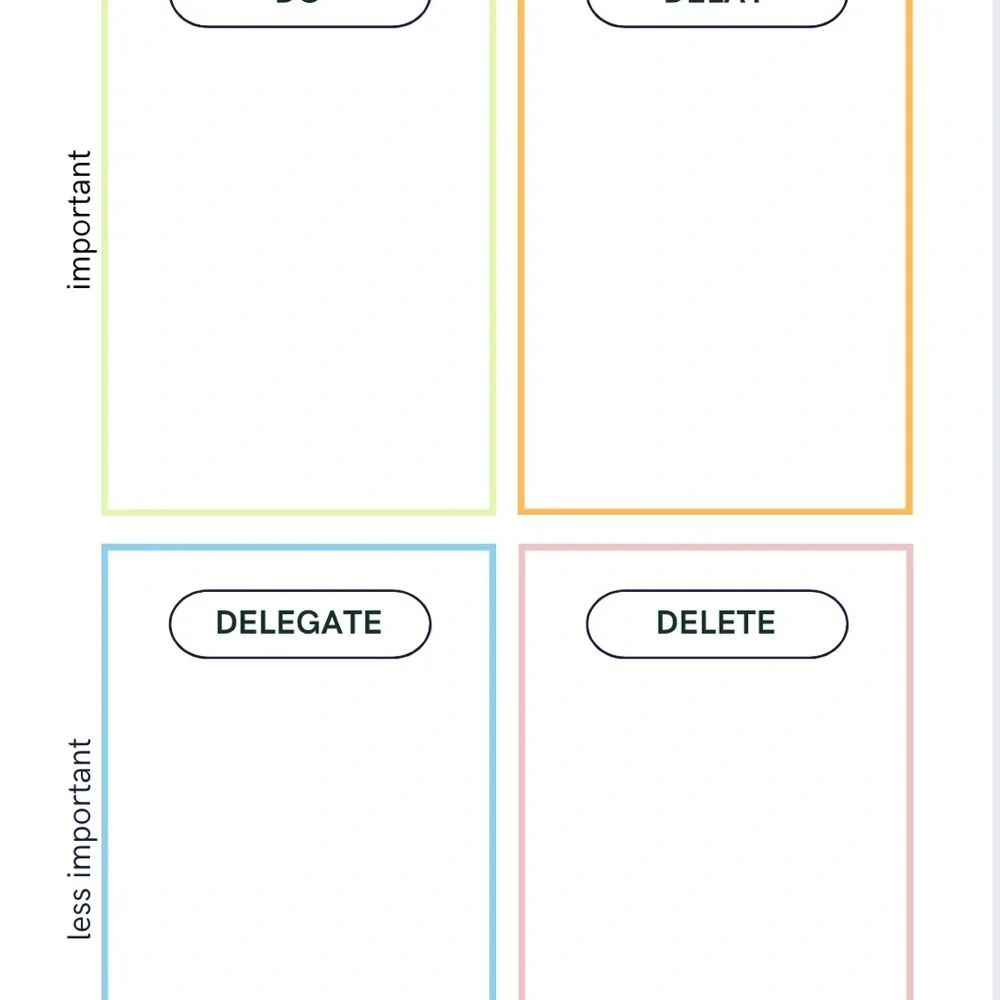 4D Productivity Planner - Multicolor Home Office Planner